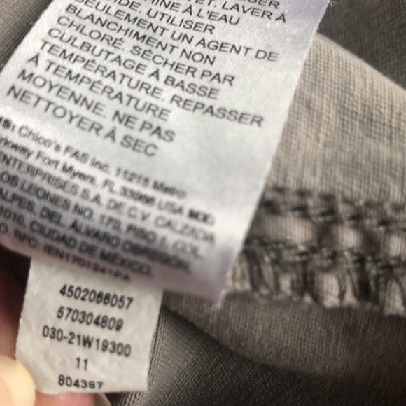 White House Black Market Gray/Khaki Straight Crop Pants Size 14 - Picture 10 of 10